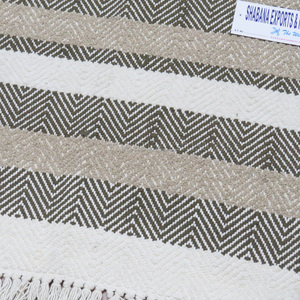 Alfombra de interior con acento tejido indio con patrón de rayas de alta calidad, Alfombra tejida a mano de algodón para dormitorio - Product Image 2