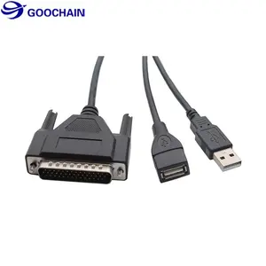 Custom d-sub 44pin db44 pin cable to USB A male and Female USB Connector