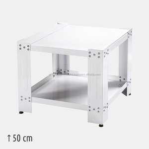 แท่นวางเครื่องใช้ไฟฟ้าอเนกประสงค์สีขาว ปรับระดับได้ สำหรับเครื่องซักผ้าหรือเครื่องอบผ้า ใช้ในบ้าน ยกสูงพิเศษ - ปลอดภัยและประหยัดพื้นที่ - Product Image 3