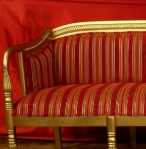 หรูหราทองห้องนั่งเล่นชุดโซฟา-เฟอร์นิเจอร์ไม้มะฮอกกานีอินโดนีเซีย - Product Image 2