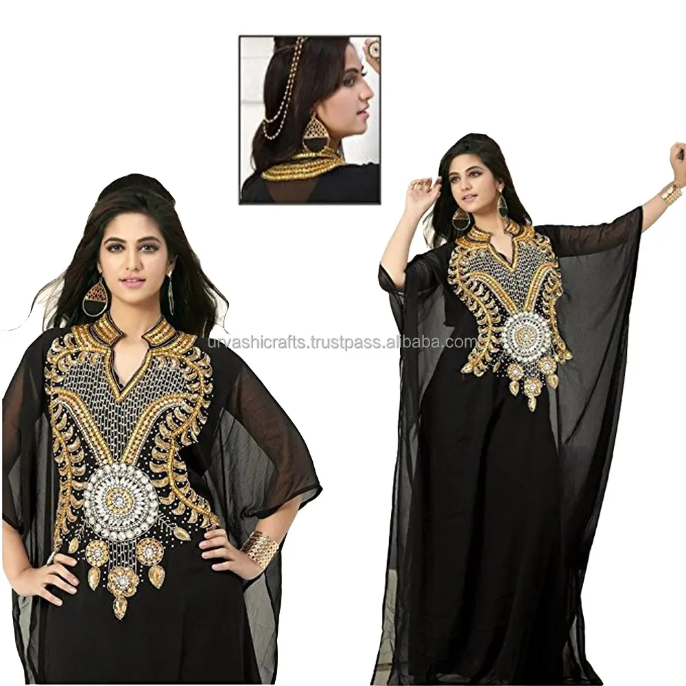 Pabrik OEM Kaftan Grosir Gaun Kaftan Abaya Wanita Dubai 2018 Grosir Gaun Dandan Kaftan