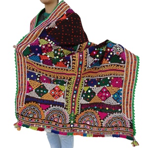 Chal de trabajo con espejo bordado hecho a mano, venta al por mayor, banjara kutchi rabari - Product Image 1