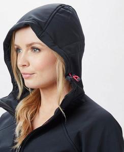 Wholesale 100% Polyamide Woman's Waterproof Soft Shell Winter Jacket for Skiing Hiking Windproof Zipper Customizable Affordable - Product Image 1