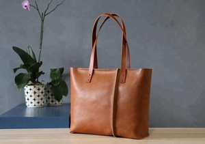 Bolso de cuero hecho a mano marrón grande soy-0007 - Product Image 5