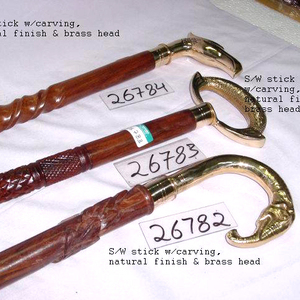 Bâton de marche en bois fait à la main avec derby en laiton, poignée demi-ronde et ronde complète/cannes de marche en bois avec poignée en laiton - Product Image 2