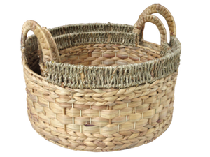 Open weaving seagrass <b>basket</b>, hot selling natural water hyacinh storage <b>basket</b> - Product Image 5