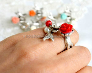 Elegante anillo de hoja de plata para mujer, joyería de moda de aleación - Product Image 2