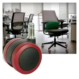 Twin Wheel Leather Castor Pu Office Chair Caster