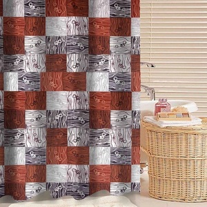 Check Design Beautiful Shower Curtain Red and White Shower Curtain at Best Price in India - Product Image 2