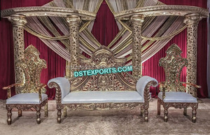 Paneles de puerta tradicionales, instalación de escenario de boda, último fabricante de escenario de fibra de boda, decoración de escenario de boda india - Product Image 4