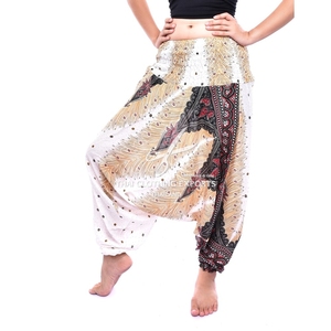 ชุดจั๊มสูทและกางเกงข้อต่ำลายนกยูงสไตล์โบฮีเมียน - Product Image 6