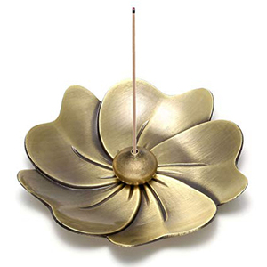 กระถางธูปทองเหลืองโบราณจากธรรมชาติ - Product Image 1
