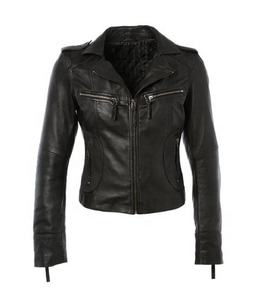Shemax 2024 OEM <b>New</b> Fashion Top Quality Hot Selling Custom Wholesale Ladies Leather Biker Jacket Black - Product Image 1