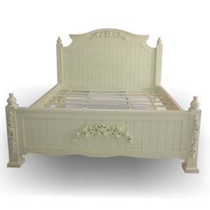 Muebles de dormitorio de estilo americano, cama de caoba de Indonesia - Product Image 1
