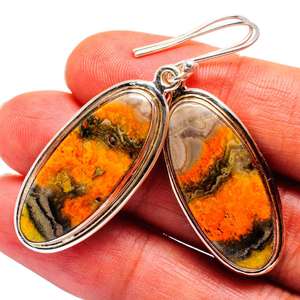 Oval Cut Bumble Bee Jasper 925 Sterling Silver Natural Gemstone Boucle d'oreille Décembre Mois Pierre de naissance Bijoux faits à la main Cadeau pour elle - Product Image 2
