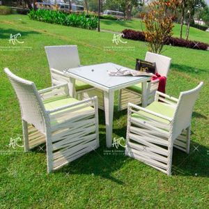 2018 diseño encantador Patio jardín 6 asientos de comedor de mimbre de ratán de muebles - Product Image 1