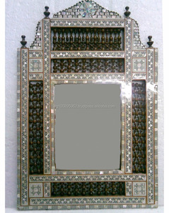 Makita — cadre de miroir incrusté en bois, mère de la perle W17 - Product Image 1