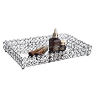 <b>Crystal</b> Rectangle <b>Mirrored</b> Tray for Home Decor - Product Image 1
