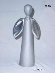 Figurines d'ange en Aluminium moulé or, Sculptures de décoration pour la maison, avec un fini miroir et une finition grise - Product Image 3