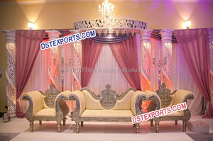 Decoración de Escenario para Bodas Indias, Pilares Reales Sona Chandi, Hechos a Mano por Fabricante Australiano, Escenario Moderno de Fibra, Estilo Indio, EE. UU. - Product Image 4
