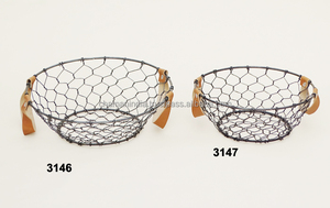 Wrought Iron Fruit Basket, <b>Kitchen</b> <b>Utensil</b> Basket, Countertop Basket, Farmhouse Basket, <b>Storage</b> Basket, Multi-Purpose Basket - Product Image 3