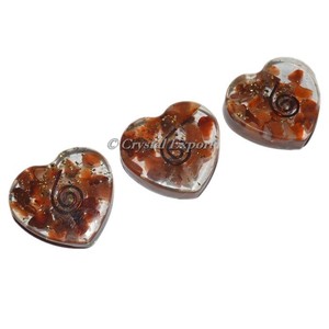 Red Carnelian <b>Orgonite</b> Hearts Cabs - Product Image 1