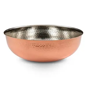 Stainless Steel Hammered Copper Plated Bowl Modern New Design Stylish Hammered Plated Bowls