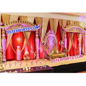 Conjunto de escenario de boda, conjunto de decoración de escenario de boda Imperial, tallado, Walima, Grand bollwood, último diseño tradicional - Product Image 1