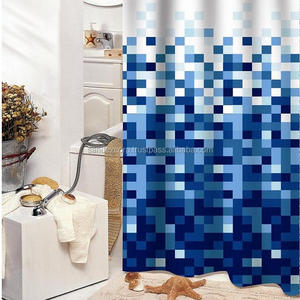 ม่านอาบน้ำลายดอกไม้โพลีเอสเตอร์และ PEVA พิมพ์ลายดอกไม้สำหรับประภาคารอินเดีย - Product Image 2