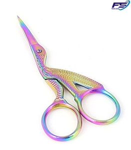 กรรไกรปักลายนกกระสาสแตนเลส,กรรไกรขนาดเล็กสไตล์วินเทจสำหรับงานตัดเย็บคุณภาพสูงรูปทรงนก - Product Image 6