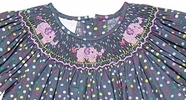 Bonito vestido de obispo de elefante en vestidos ahumados a mano para niñas - Product Image 2