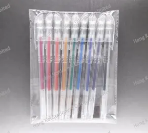 Free samples office and school colorful glitter gel pen set