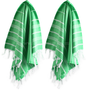 ผ้าขนหนูเช็ดหน้าลายทางทำจากผ้าฝ้าย100% แห้งเร็วแบบอัดโลโก้ตามสั่งแบบตุรกี - Product Image 4