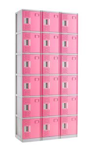 Six Tier ABS Plastic Small Size Locker Cabinet with three bases - Product Image 6