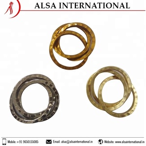 Anneaux de serviette empilables en aluminium personnalisés en gros ALSA Cadeaux d'affaires internationaux écologiques pour les tables de tous les jours - Product Image 3