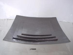 Plaque carrée à deux tons en fonte d'aluminium de vente chaude avec plaque d'émail en métal faite à la main en émail plaque d'émail décorative - Product Image 3