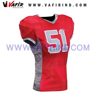 Uniforme de fútbol americano de diseño personalizado, Jersey transpirable de aparejos de sarga con patrón sublimado, traje de jugadores de talla grande - Product Image 6