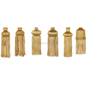 Borlas Doradas OEM con Bolitas Decorativas, Borlas de Oro Personalizadas para Iglesias, Borlas de Oro al por Mayor, Cordones de Borlas - Product Image 4