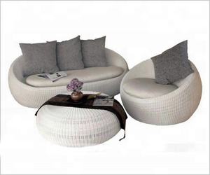 Ensemble de canapé d'extérieur en PVC poly rotin synthétique de haute qualité mobilier de jardin - Product Image 4