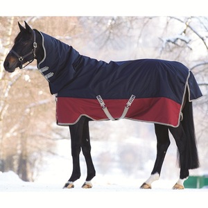 Couverture d'hiver pour cheval avec col intégré, 1200D Ripstop, 300 GSM, rembourrage chaud - Product Image 1