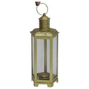 Lanterne de bougie en filigrane avec verre, décoration de noël pour la maison - Product Image 4