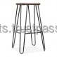 <b>Adjustable</b> Solid Wood <b>Square</b> Seat Stool for Home Use Black Living Room Cabinets Home Furniture - Product Image 2