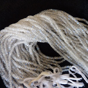 Cuentas de piedra lunar blanca, hebras redondas facetadas para hacer joyas, piedras curativas, facetas de luz de luna, certificado por terceros - Product Image 4
