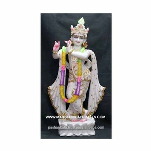 Mármol Señor Krishna Ji ídolo de piedra Murti - Product Image 1