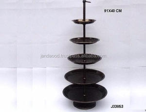 Présentoir à gâteaux rond en Aluminium marbré, cinq niveaux, pour fête de mariage, anniversaire, décor de fête - Product Image 3