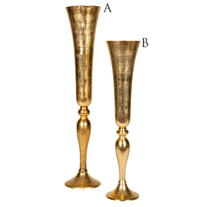 Ensemble de 2 vases à fleurs dorés Vase à fleurs pour centre de table - Product Image 1