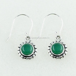 Pendientes colgantes de ónix verde de estilo Vintage de plata 925 para bodas, fiestas o regalos - Product Image 2