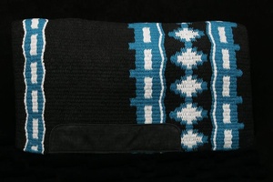 Manta de sillín de lana de Nueva Zelanda Almohadilla de sillín de tejido a mano de lana pura de alta calidad Diseños surtidos - Product Image 2