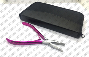 Kit de Pinzas para Extensiones de Cabello con Cinta Adhesiva de Acero Inoxidable con Mango Rosa - Product Image 3