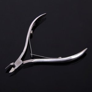 Pinzas para cutículas de acero inoxidable japonesas personalizables, nuevo estilo, bloqueo de resorte doble, cuidado efectivo curvo de los dedos, varias mandíbulas - Product Image 4